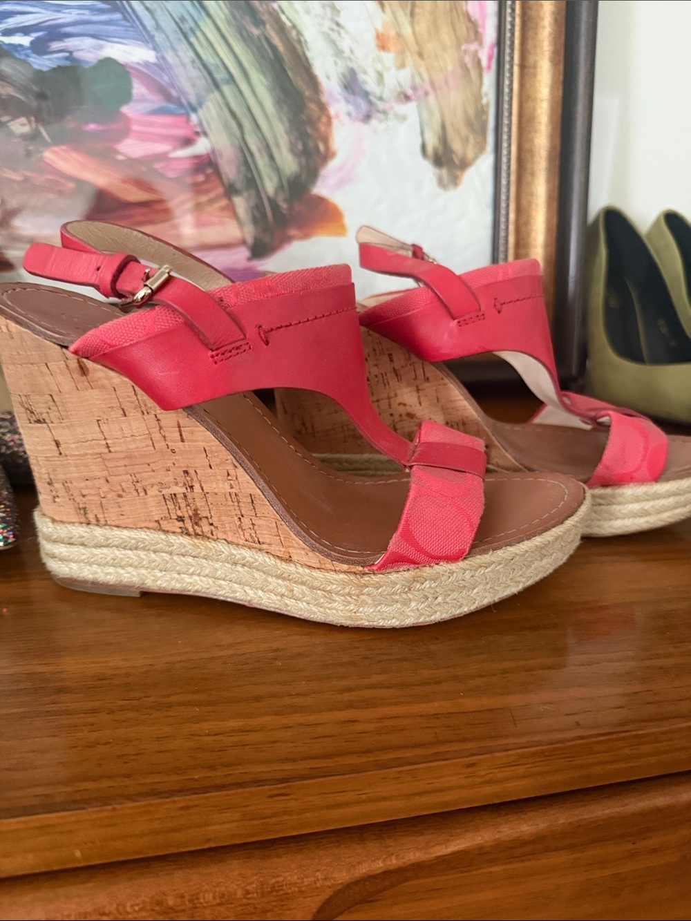 Coach Coral Espadrille Wedge Sandals